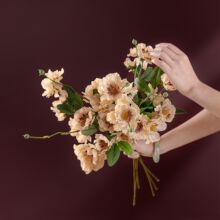 一折清仓仿真花INS风单枝车轮花轮风菊家居装饰跨境婚庆批发假花