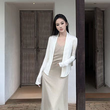 多巴胺早春针织女衫超薄防晒上衣时尚百搭纯色修身开衫毛衣女