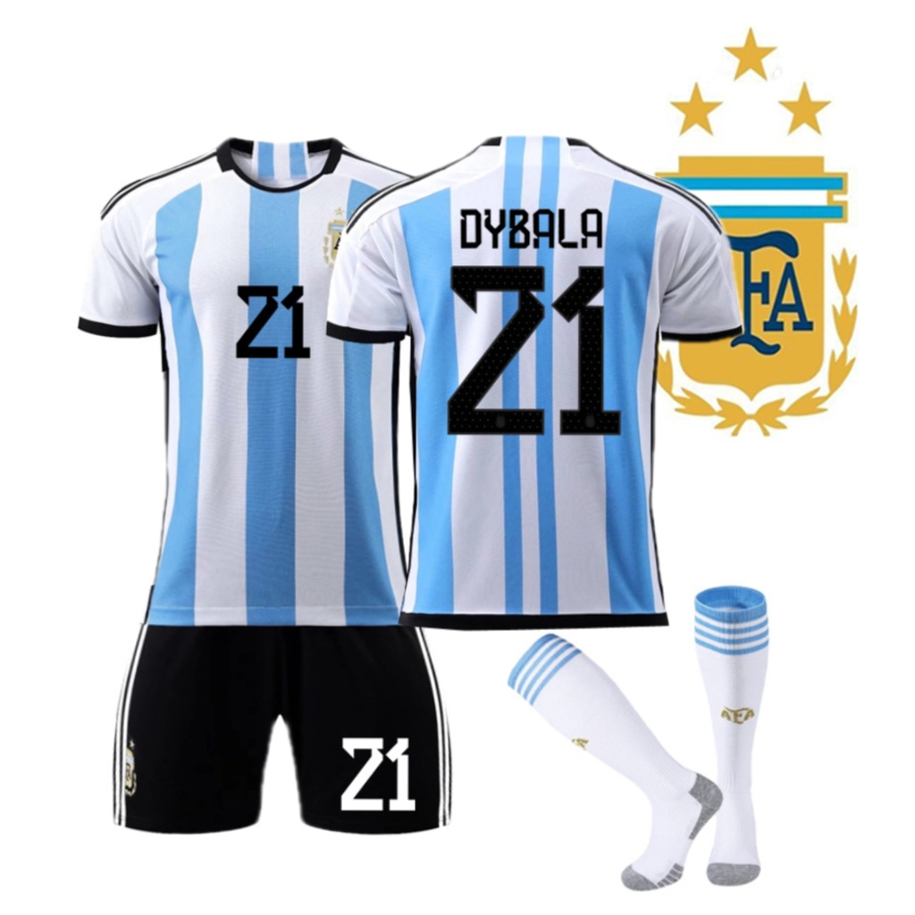 thumbnail image 1 of Samsung Campeón Argentina Local No. 10 Messi No. 11 Di María Jersey 2223 Copa Mundial Fútbol Entrenamiento, 1 of 4