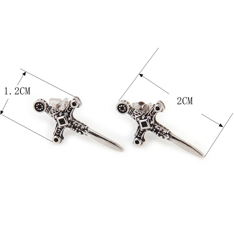 Cool Men’s Stud Earrings Minimalist Stainless Steel Hypoallergenic_voghion.com