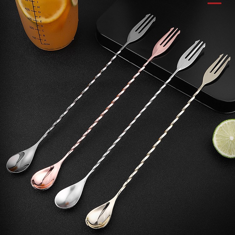 Cocktail mixing stick stainless steel