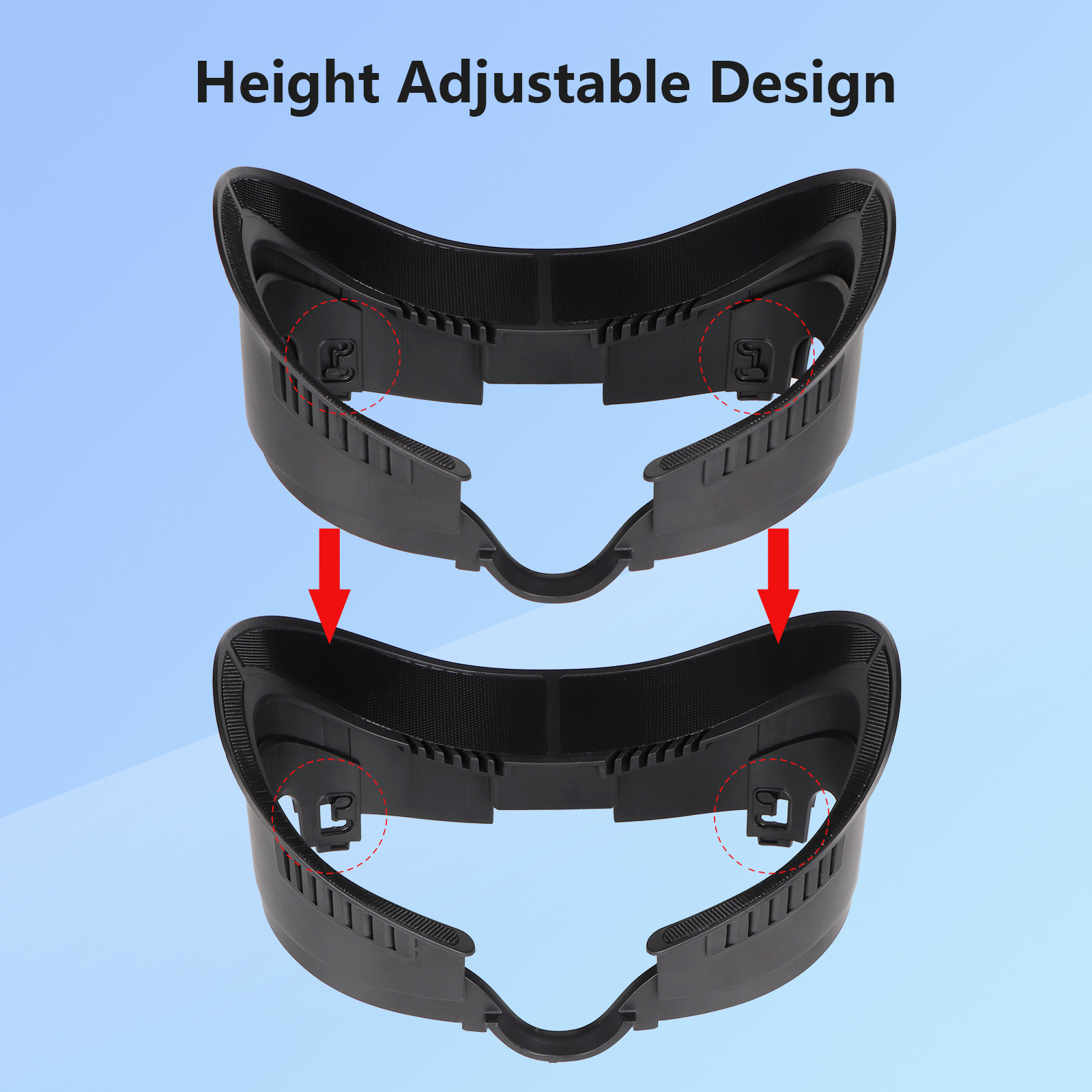 The widened mask replacement stand for Meta Quest 3 can be worn with a silicone mask for a more skin-friendly look undefined