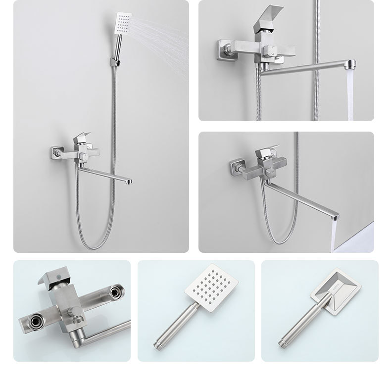 Amazon Concealed shower head set 304 stainless steel extended faucet Bathroom shower head set undefined