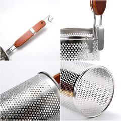 Stainless Steel Punching Powder Fence Filter Oil Fry Basket Scoop Noodle Spoon Commercial Kitchen Filter Strainer Mesh Strainer Scoop Strainer 