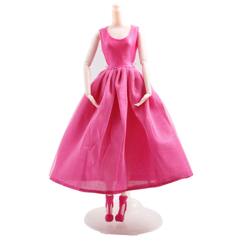 Cross-border new Barbie doll accessories rose pink dress 26-30cm doll doll clothes manufacturers wholesale Cross-border new Barbie doll accessories rose pink dress 26-30cm doll doll clothes manufacturers wholesale