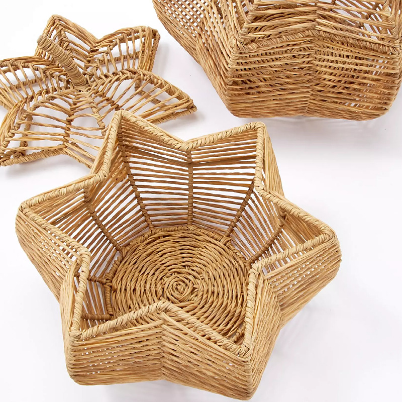 Cestas de almacenamiento de calabaza tejidas a mano al por mayor Cestas de almacenamiento de verduras de calabaza Cestas de almacenamiento de escritorio Cestas de artículos de decoración del hogar