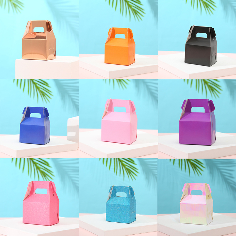 New Red Handbag Gift Box Wholesale Wedding Candy Paper Box Small Gift Color Box