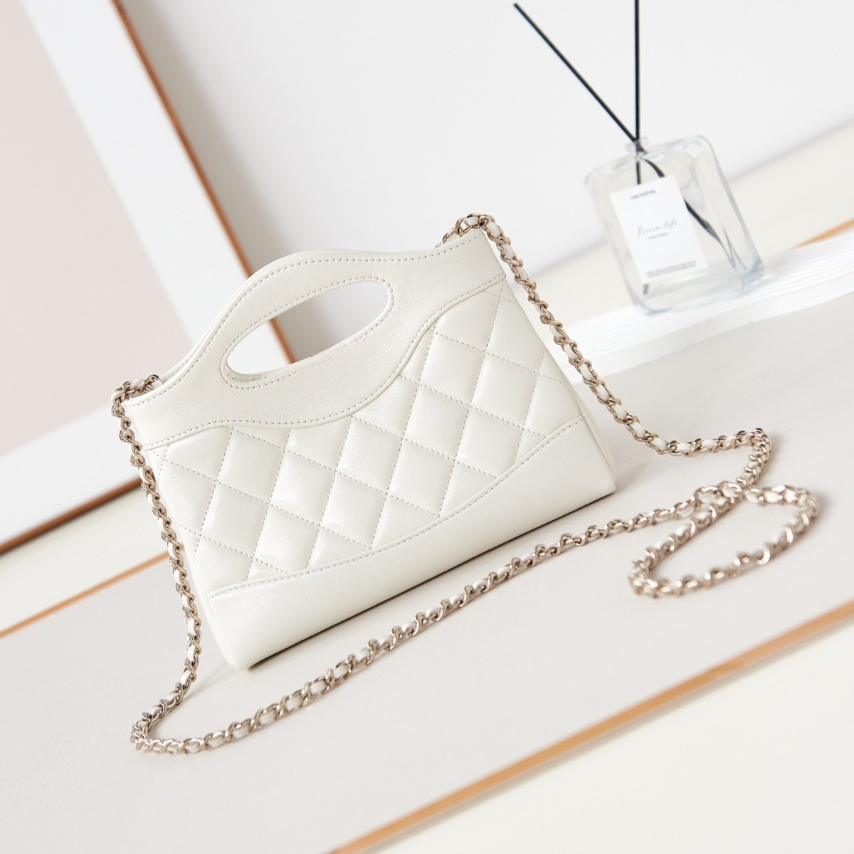 2025新款小香风31bag羊皮mini链条单肩菱格斜跨nano高品质女包