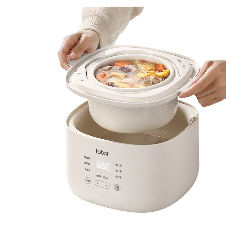LOTOR快煮込み鍋赤ちゃん煮粥鍋BBスープ燕窩隔水シチュー家庭用陶磁器ベビー補助食|undefined