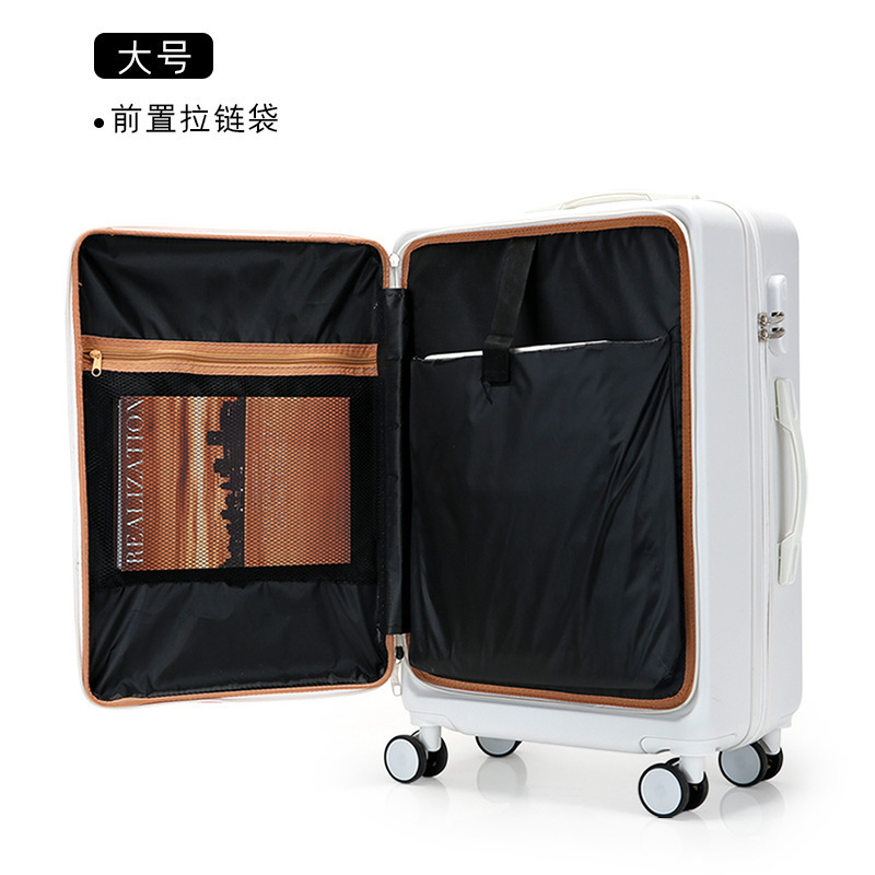 Nuevo equipaje de cubierta abierta frontal Caja de carro de negocios multifuncional de 20 pulgadas Caja de equipaje de rueda universal de cubierta abierta lateral de 26 pulgadas