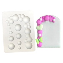 DIY烘培翻糖装饰模具 16连珍珠宝石圆球硅胶模 巧克力豆干佩斯模