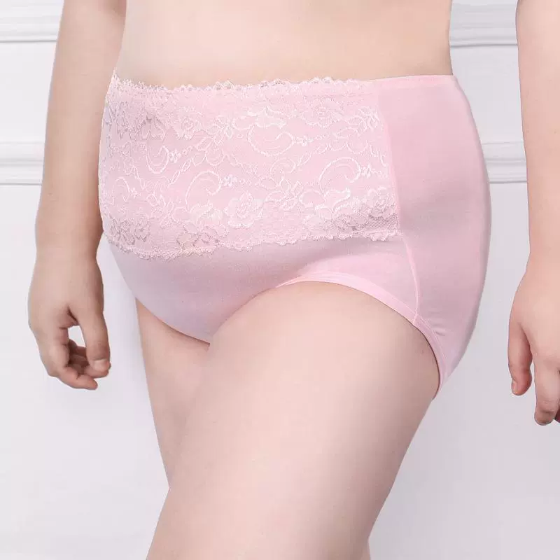 Трусики больших размеров плюс увеличивающие жир дышащие трусы кружевные трусы с высокой талией живот трусики женские Внешняя торговля