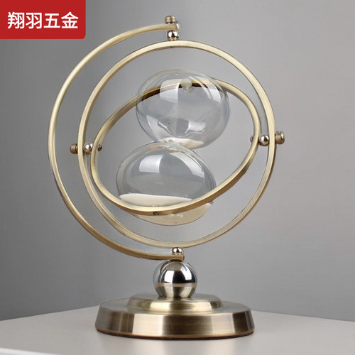 019 Globe hourglass timer ornaments office desktop decoration time countdown glass hourglass wholesale