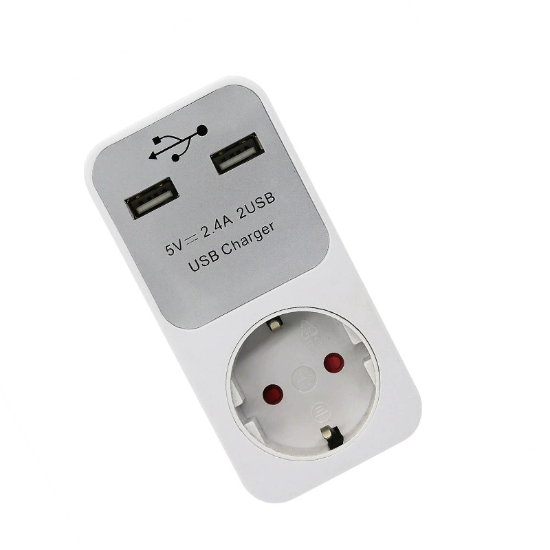 Многофункциональная розетка с USB и евровилкой переходник для дома