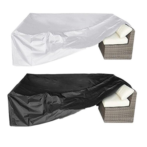 Amazon Best Seller 210D Black Silver Oxford Fabric Sofa Cover Courtyard Outdoor Furniture Cover Dustproof Cover Waterproof Cover