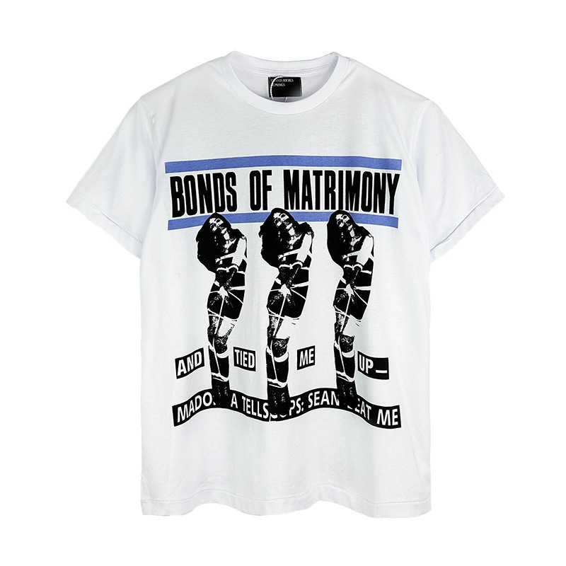 6012 White graphic cotton T-shirt