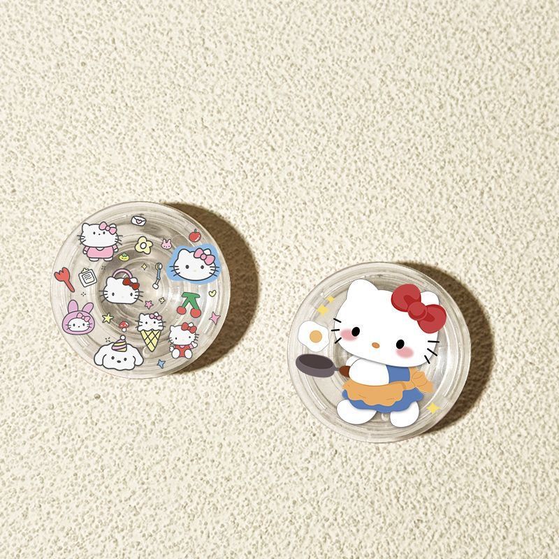 Kitty Gato soporte de bolsa de aire redonda en el corazón de una niña 360 grados rotación ajustable retráctil perezosos para perseguir el drama