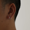 Vitaminised ear clips, men's glossy fashionable earrings, no pierced ears, internet celebrity, punk style