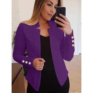 41062 Long Sleeve Button Cuff Blazer ��ڼ~��С���b �羳��