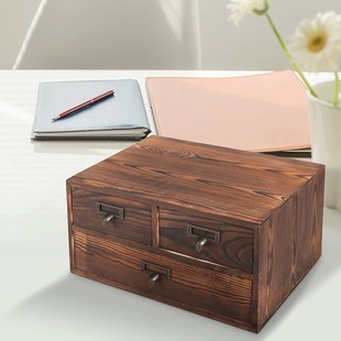Desktop Drawer-Type Storage Handmade Storage Cabinet Cosmetics Storage Rack Home Dormitory Skin Care Old Storage Box