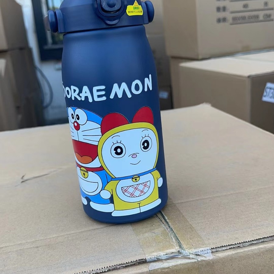 Cruzar la frontera caliente de gran capacidad olla grande de acero inoxidable taza de aislamiento elástico tapa olla portátil con paja taza de agua al aire libre