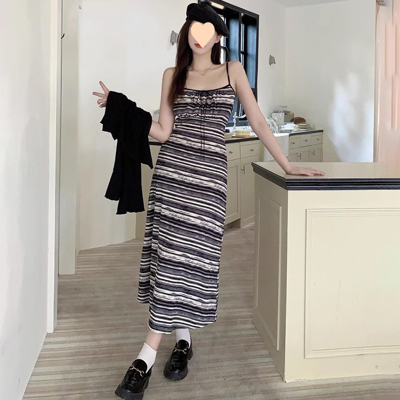 밤하늘 블랙 서스펜더 스커트 싱글피스 옵션