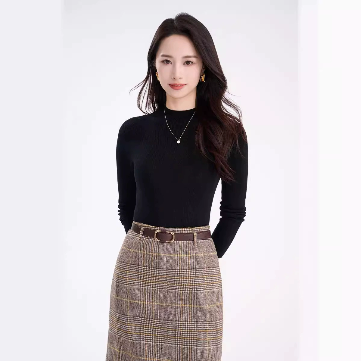 100 тонкообразных шерстяных свитеров Xinao пряжа Island Sine бесшовная машинная стирка с половиной высокого воротника