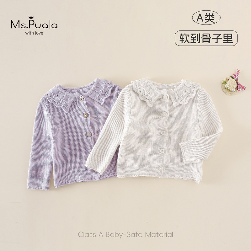 Autumn New Style Infant and Toddler Class a Girls' Clothing, Soft and Comfortable Pastoral Knit Sweater, Skin-Friendly and Comfortable Sweater Autumn New Style Infant and Toddler Class a Girls' Clothing, Soft and Comfortable Pastoral Knit Sweater, Skin-Friendly and Comfortable Sweater