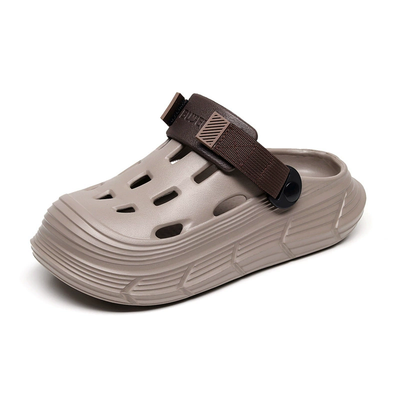Пещерная обувь мужская летняя толстая подошва наружные шлепанцы, легкие мягкие пляжные сандалии, противоскользящие шлепанцы