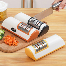 厂家批发电动磨刀器厨房用品磨刀石充电小型快速磨刀机