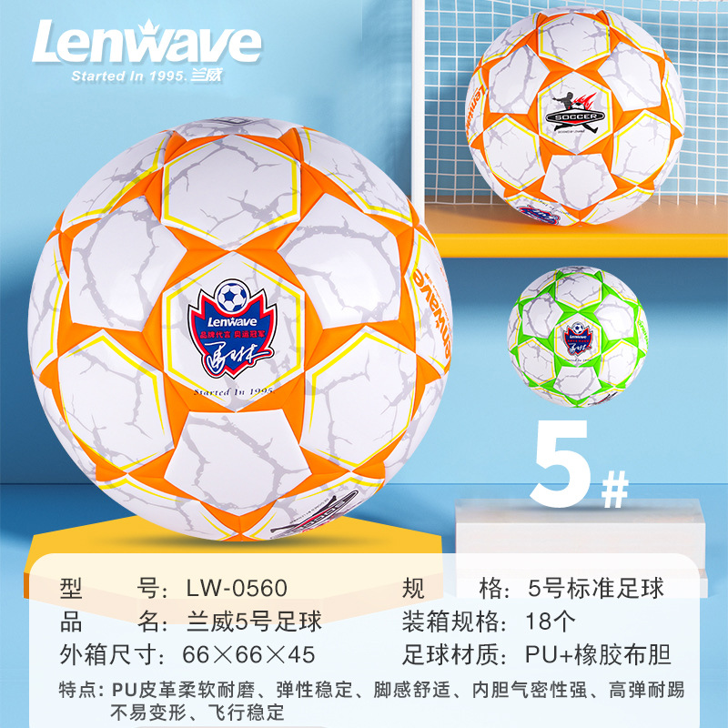 Lanwei Lw-0560Pu + Rubber Cloth Gallbladder No. 5 Football Indoor and Outdoor General Football Primary and Secondary School Students Training Football