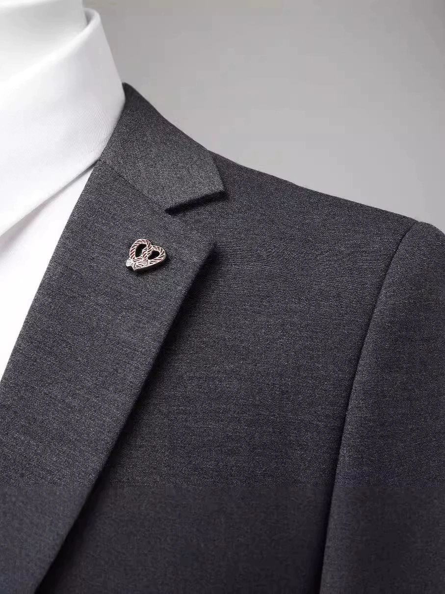 Men's woolen set, classic suit jacket for leisure, dress, slim fit