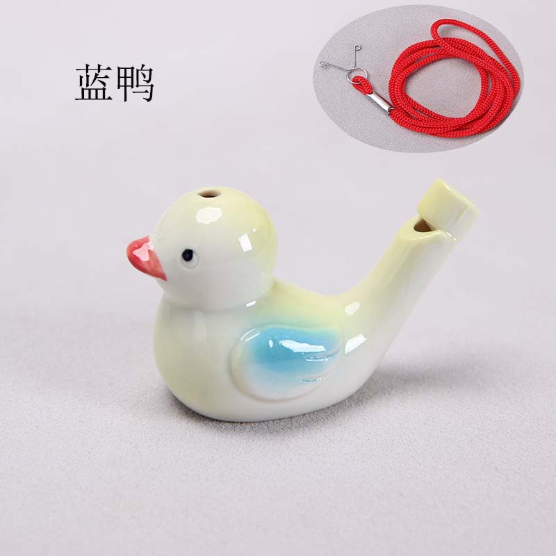 끈이 달린 블루 오리