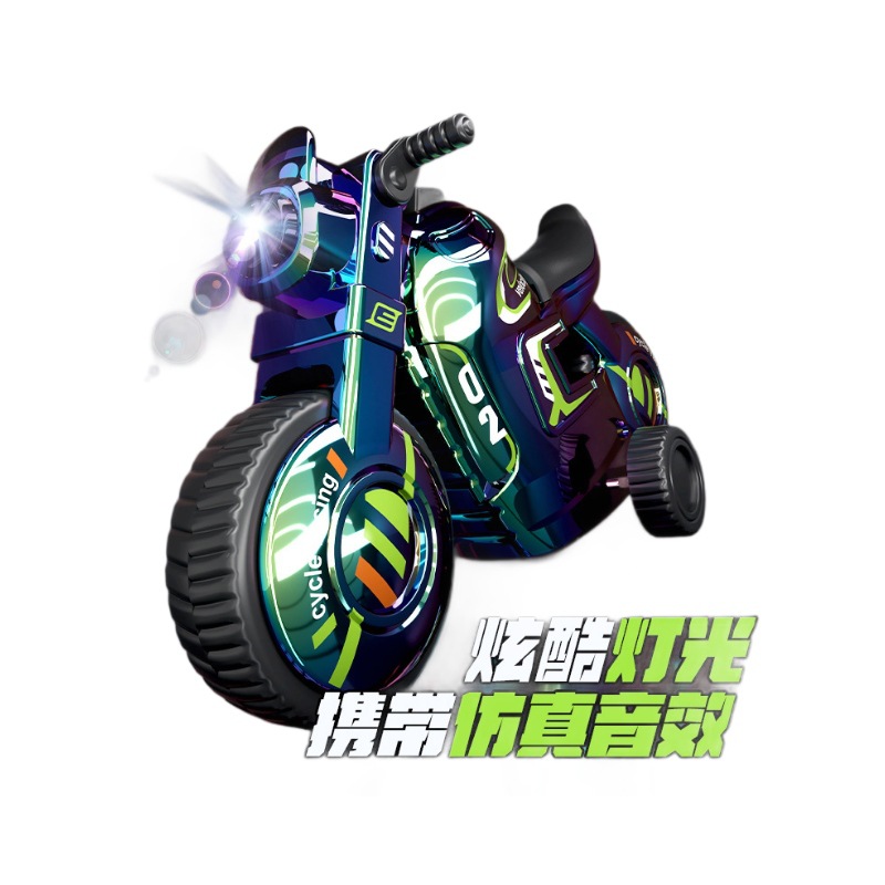 motocicleta infantil modelo de simulación de inercia locomotora juguetes luces y efectos de sonido juguetes deslizantes niños carro al por mayor