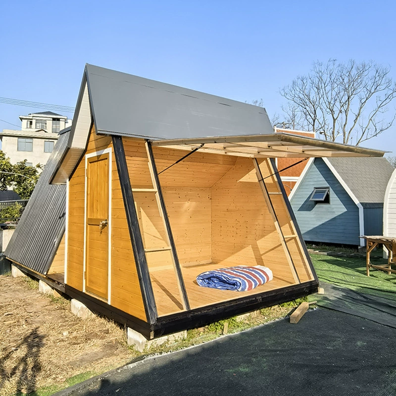 Портативная треугольная кабина для кемпинга на открытом воздухе, модный простой деревянный дом для сборки, живописное место, антикоррозийная деревянная палатка для проживания