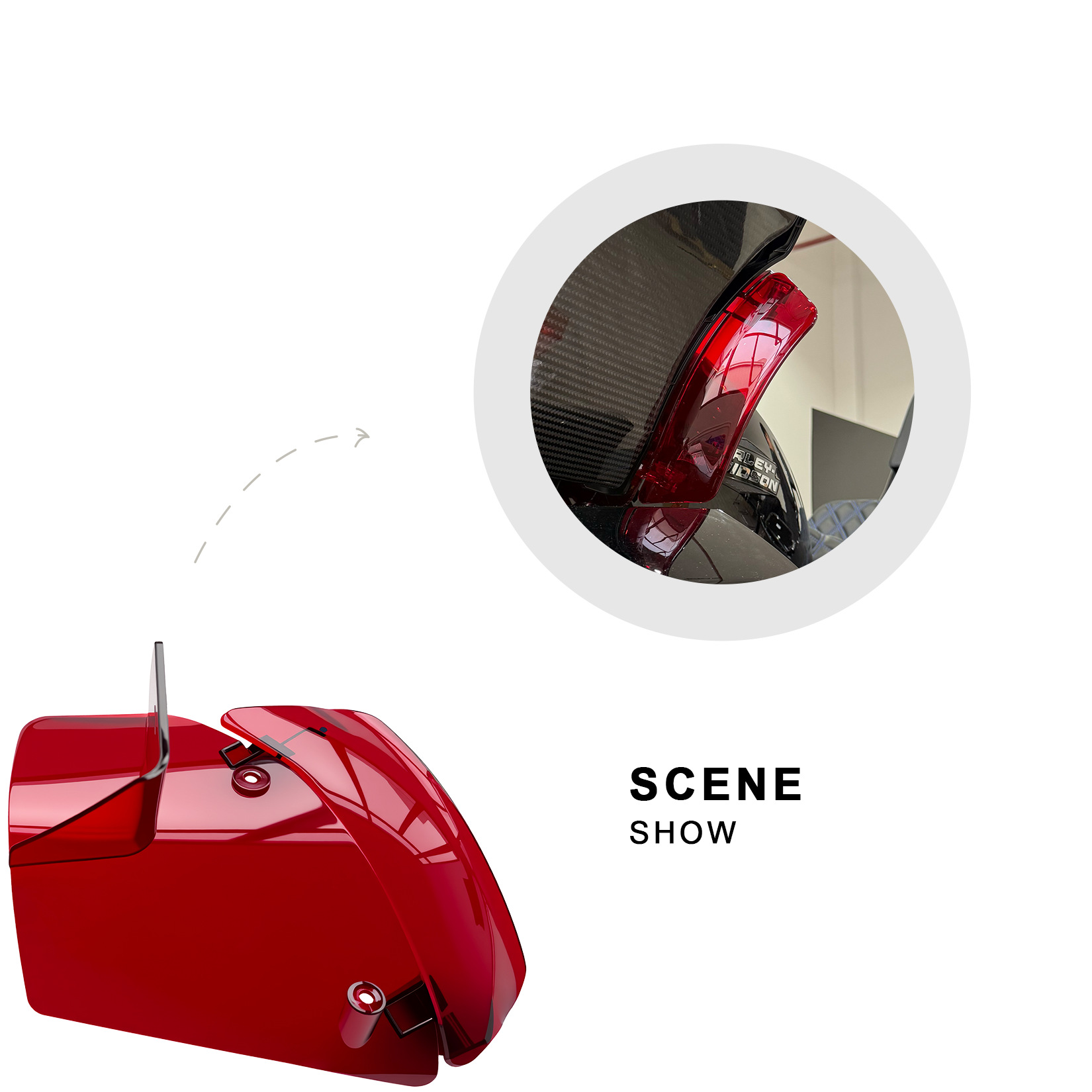 Motorcycle Spoiler Cover Suitable for Harley 23.6-26 Road Gliding Side Wing Spoiler, Pc Material, Multiple Colors Available