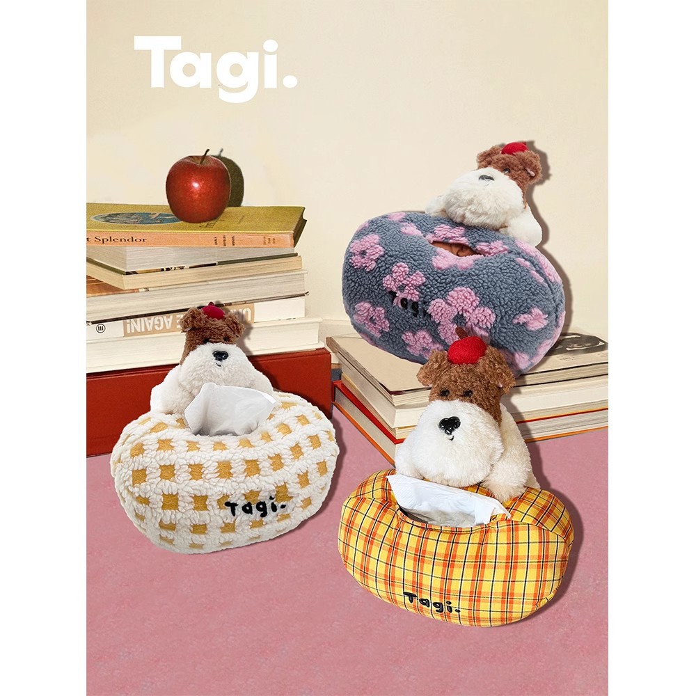タギ.《》ぬいぐるみティッシュボックス ティッシュペーパー 寝室 家庭用収納 柑橘系ナプキン 癒し
