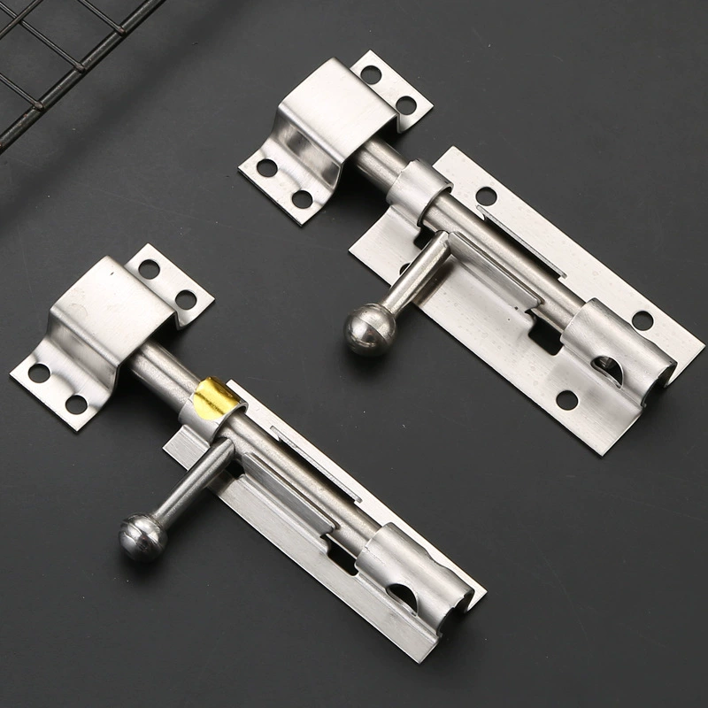 Наружный усиленный противовзломный дверной болт из нержавеющей стали, утолщенная цельная встроенная защелка из нержавеющей стали для железных дверей.