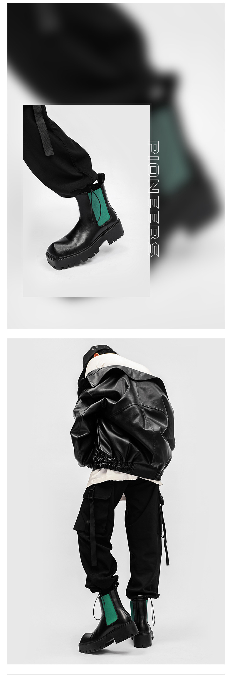Herren Plateau Stiefel Mit Eckiger Kappe Im Minimalist Design_voghion.com