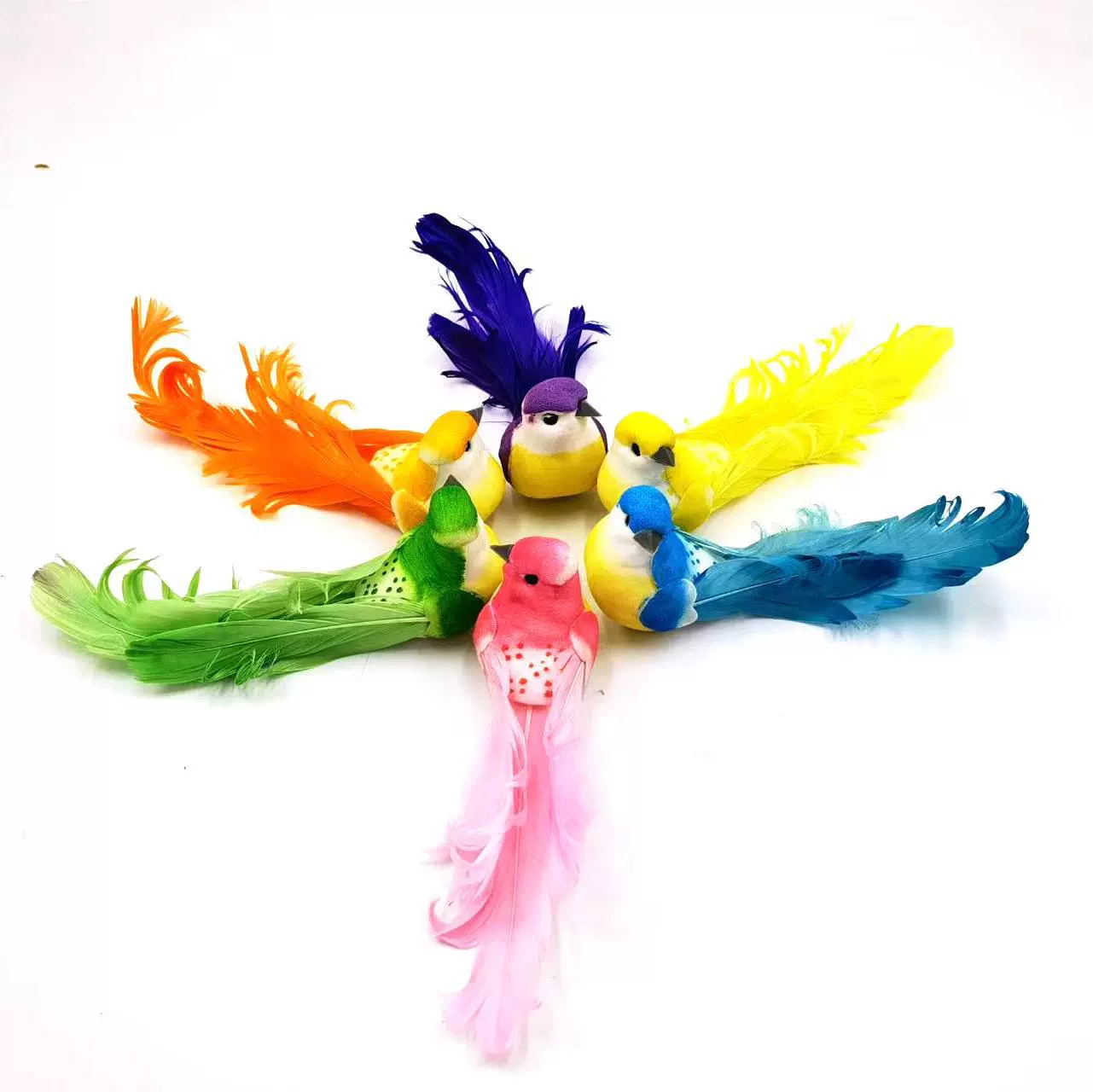 Новое предпродажное моделирование пера птицы дома зеленое растение садовое ремесло озеленение украшения ремесла пена поддельная птица