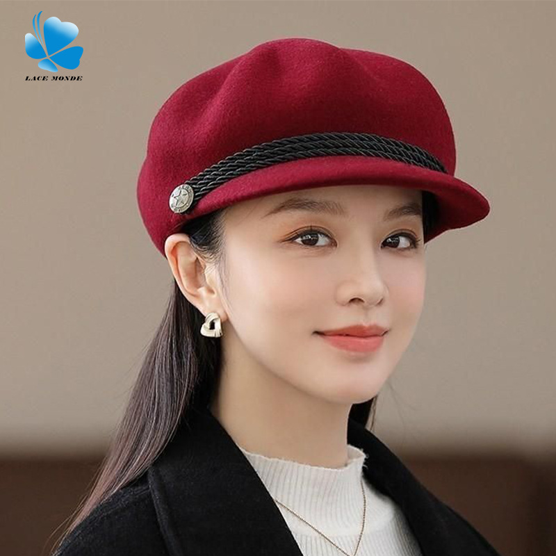 Dây trang trí-Màu đỏ rượu vang (tất cả len)