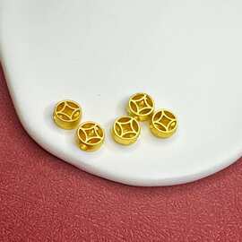 古法金 diy 配饰哑金配件项链吊坠手链挂件手串隔珠散珠饰品材料