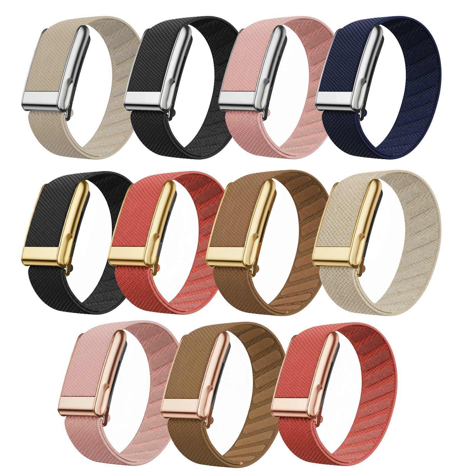 В наличии, подходит для Whoop 5.0 One+ Peak MG ECG, вязаный ремешок для браслета (серебряная рамка, золотая рамка, розовое золото)