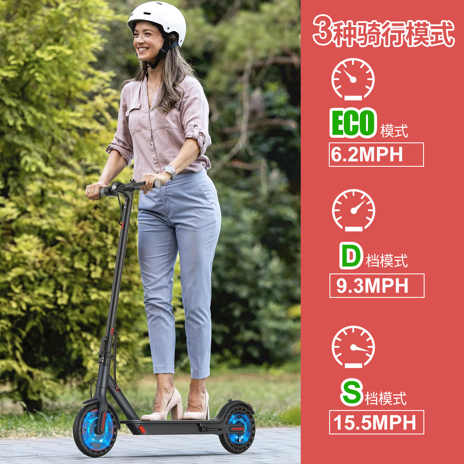 Overseas Warehouse Hezzo Electric Scooter, Foldable and Lightweight, 10.4Ah Honeycomb Tire, 8.5inch Inch, Adult Outdoor Transportation