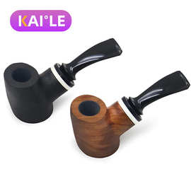 巴花木烟斗短款细杆可拆卸烟杆烟丝木头男士烟斗Pipe烟具温州厂家