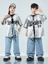 儿童街舞童装hiphopbboy男童洋气棒球服外套演出服bboy爵士走秀春