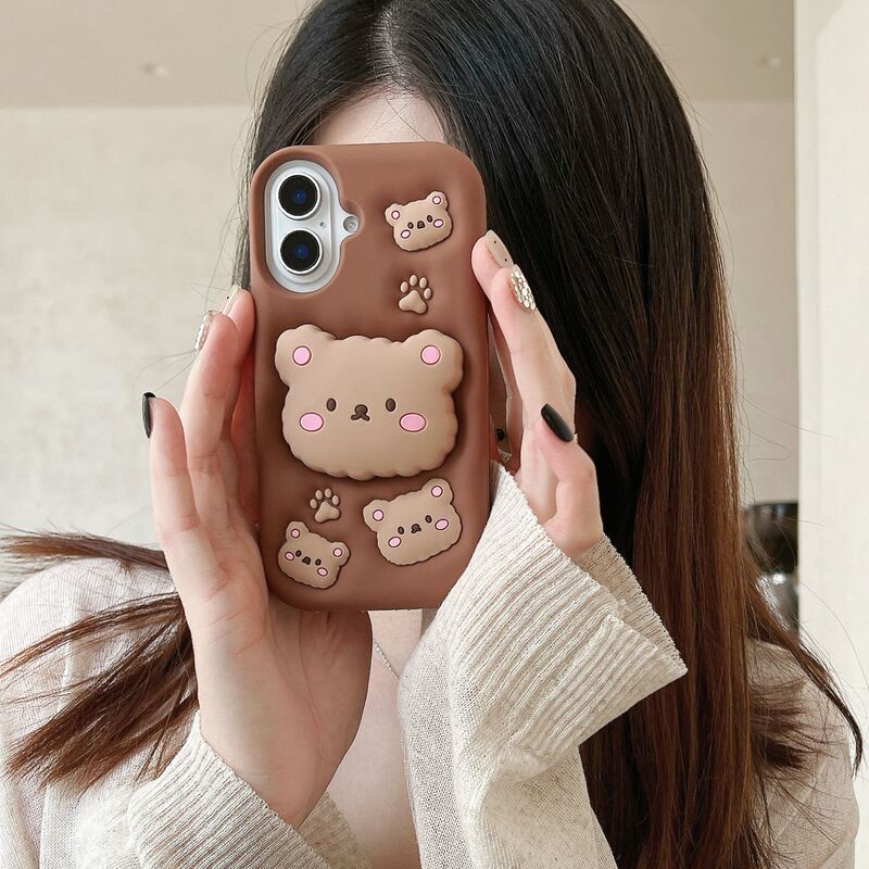 brown cotton bear for samsung s25ultra/a56/a26 phone case sunsumgA16 silicone s24u