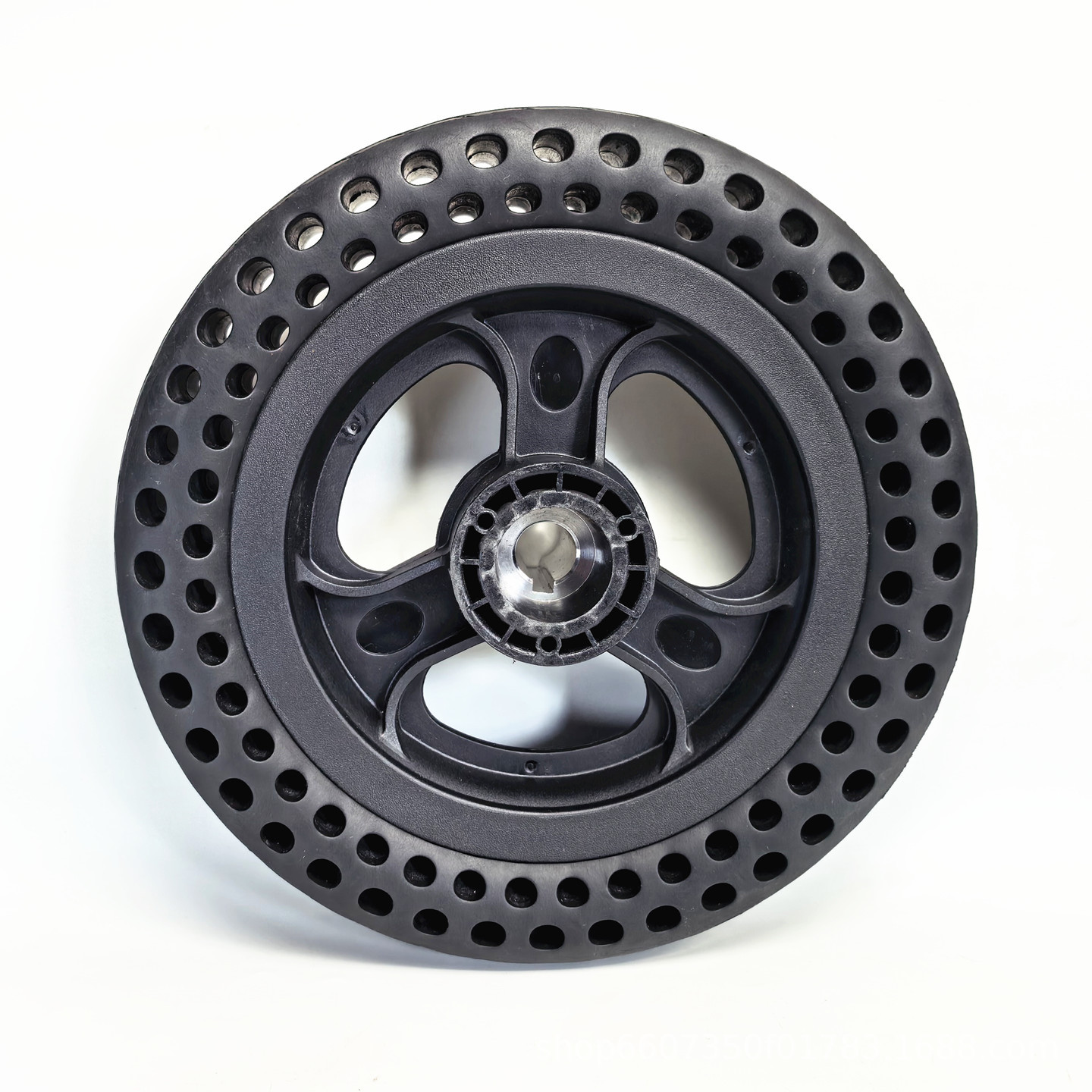 10x1.8 honeycomb solid tire complete wheel 10inch electric wheelchair rear wheel key slot type drive wheel assembly