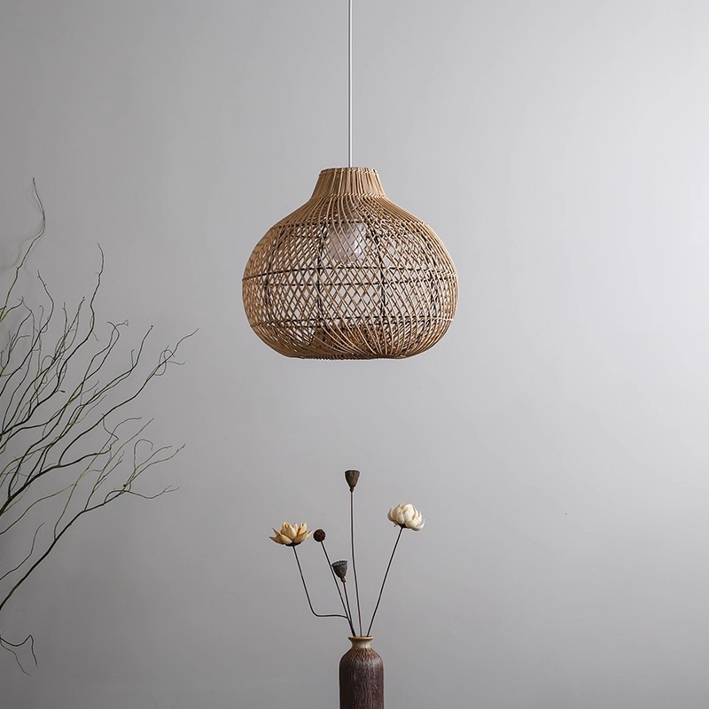 Restaurante de caña bar decoración dormitorio sala de estar estudio lámpara sala de té estilo chino pastoral casa tatami caña candelabros