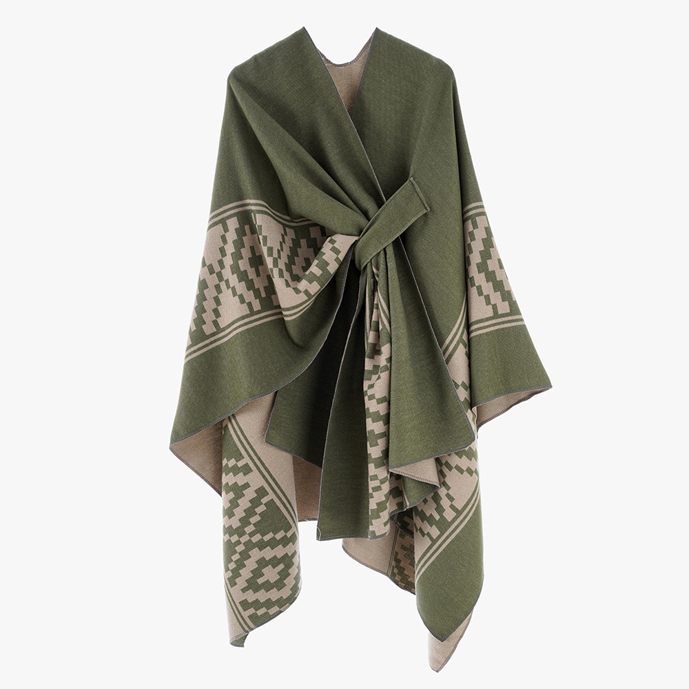 Amazon nuevo estilo multicolor bohemio estilo bifurcado y barra imitación chal de cachemira Europa y América versátil